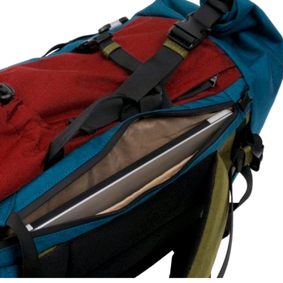 Doughnut Bags Nwt Doughnut Traveler Hk 35l Denim X Wine Hiking Backpack Poshmark